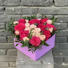 Цветочная композиция из Розы в коробке в Сергиевское
