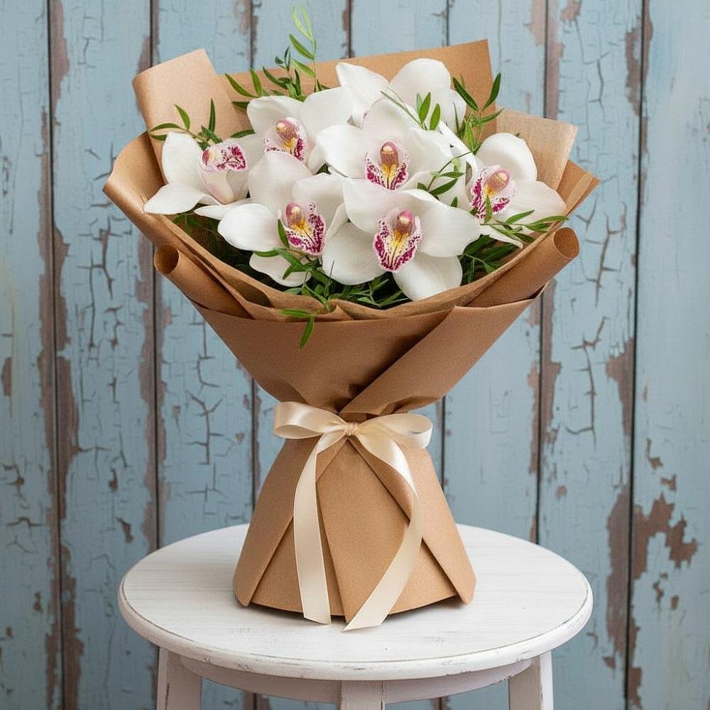 Букет цветов из: Орхидеи и Розы в Сергиевское