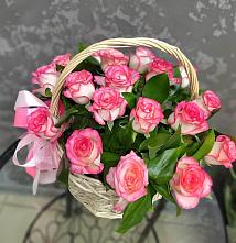 Цветочная композиция из Розы в корзине #REPLACE_PRED# Сергиевское