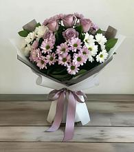 Букет цветов из:  Хризантемы и Розы в Сергиевское